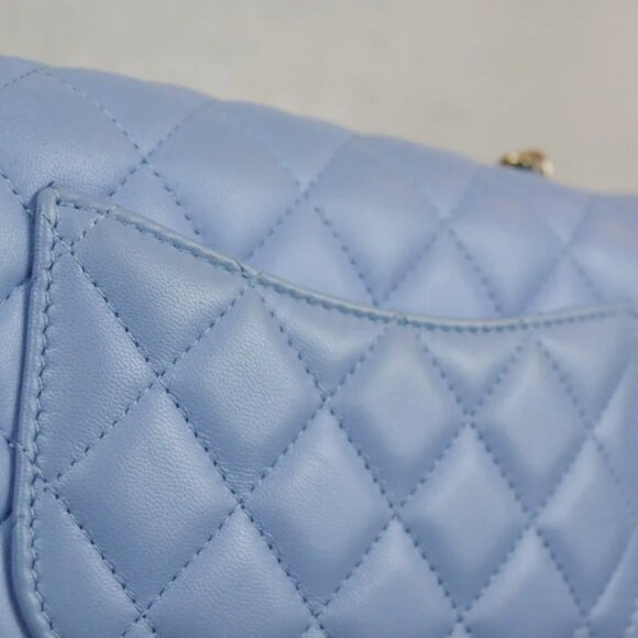 Chanel Blue Mini Flap Lambskin - Picture 5 of 13